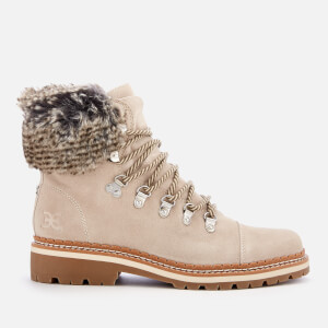 Sam Edelman Women's Bowen Velutto Suede Hiker Style Boots - Grey