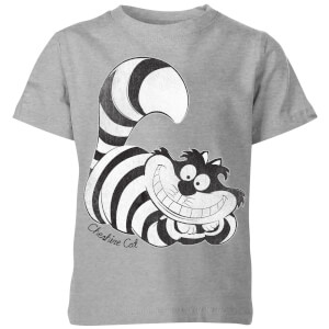 Disney Alice In Wonderland Cheshire Cat Mono Kids' T-Shirt - Grey