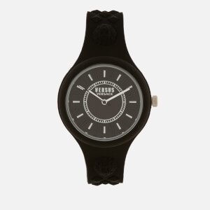 Versus Versace Men's Fire Island Bicolor Silicone Watch - Black/White