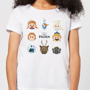T-Shirt Femme La Reine des Neiges - Emoji - Blanc