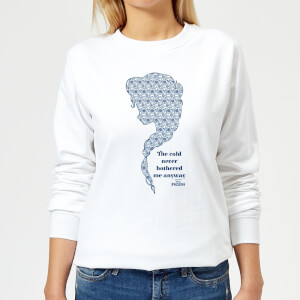 Disney Frozen The Cold Never Bothered Me Anyway Women's Sweatshirt - White