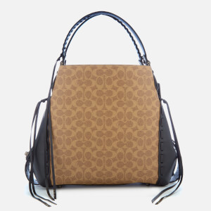 Coach 1941 Women's Coated Canvas Signature Hobo - Tan/Black