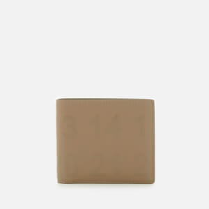 Maison Margiela Men's Logo Leather Bi Fold Wallet - Fossil