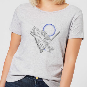 T-Shirt Femme Dessin au Trait Loup-Garou - Harry Potter - Gris