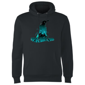 Sweat à Capuche Homme Silhouette de Poudlard - Harry Potter - Noir