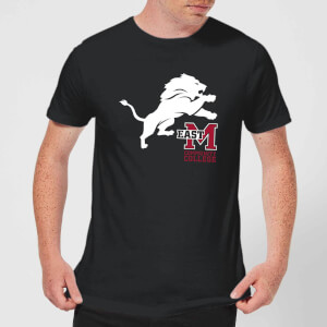 East Mississippi Community College Lion and Logo Men's T-Shirt - Black