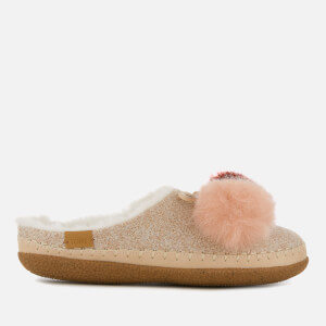 TOMS Women's Ivy Multicolour Pom Pom Slippers - Rose Cloud
