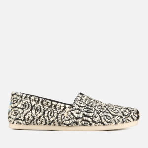 TOMS Women's Diamond Woven Alpargata Espadrilles - Black