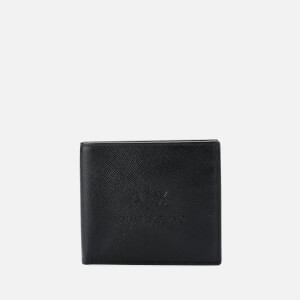 Armani Exchange Men's Embossed Saffiano Bifold Wallet - Black