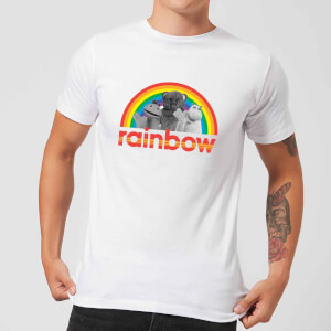 T-Shirt Homme Personnages et Logo Rainbow - Blanc