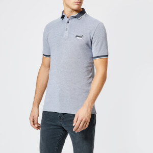 Superdry Men's City Oxford Short Sleeve Pique Polo Shirt - Grey