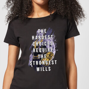T-Shirt Femme The Strongest Will & Thanos Avengers - Noir