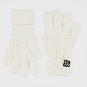 Superdry Women's Arizona Cable Gloves - Cream