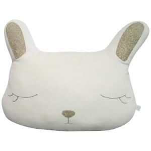 Albetta Decorative Bunny Cotton Velvet Cushion - Off White