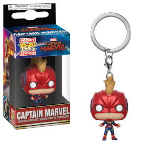 Marvel Captain Marvel with Mask Pop! Keychain
