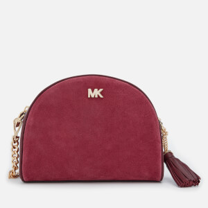 Now Open Designer Handbag Outlet Mybag Michael Kors Women S Medium Half Moon Cross Body Bag Maroon Oxblood