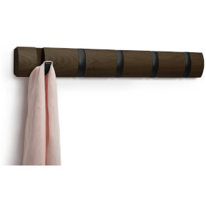 Umbra Flip 5 Coat Hooks - Black/Walnut