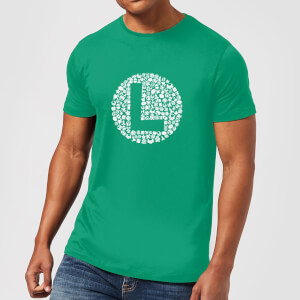 Nintendo Super Mario Luigi Items Logo Men's T-Shirt - Kelly Green