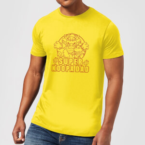 Nintendo Super Mario Super Koopa Dad Men's T-Shirt - Yellow