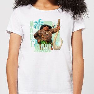T-Shirt Femme Maui Vaiana, la Légende du bout du monde Disney - Blanc