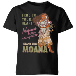 T-Shirt Enfant Navigatrice Née Vaiana, la Légende du bout du monde Disney - Noir