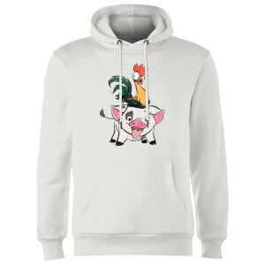Moana Hei Hei and Pua Hoodie - White