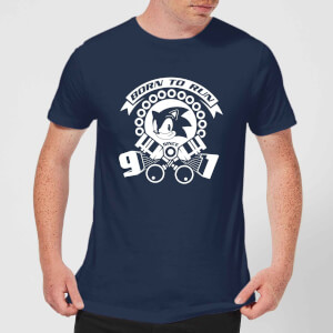 Sonic The Hedgehog Born To Run 91 Men's T-Shirt - Navy