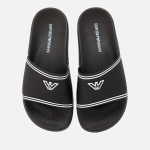 Emporio Armani Women's Slide Sandals - Black/White