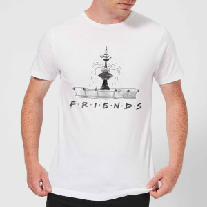 Friends Fountain Sketch Men's T-Shirt - White
