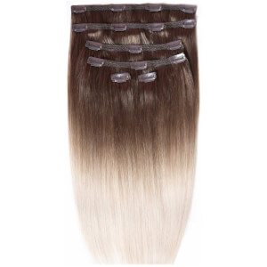 Beauty Works Double Hair Set 18 Inch Clip-In Hair Extensions - #High Contrast Ash
