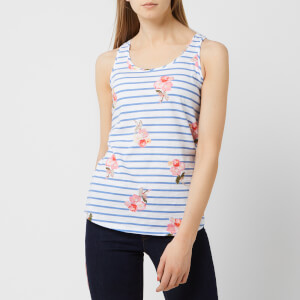 Joules Women's Bo Print Jersey Vest - Blue Posy Stripe