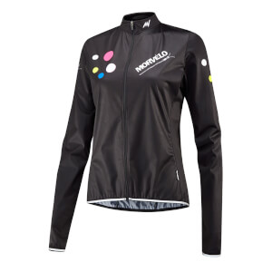 Morvelo Women's Strands Aegis Packable Windproof Jacket - Black/Yellow/White/Pink