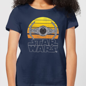 T-Shirt Femme Sunset Tie Star Wars Classic - Bleu Marine