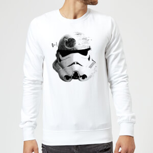 Sweat Homme Command Stormtrooper Étoile de la Mort Star Wars Classic - Blanc