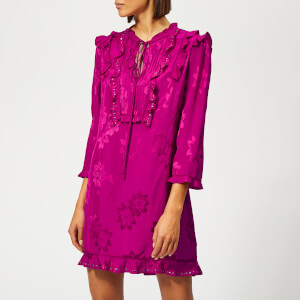 Coach 1941 Women's Ruffle Dress - Fuschia