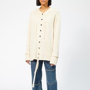 JW Anderson Women's Wool Cashmere Hooded Cardigan - Parchment