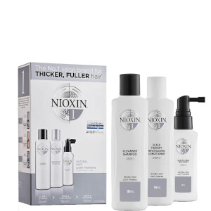 Tratamiento de 3 pasos para pérdida leve de cabello no teñido System Trial Kit 1 for Natural Hair with Light Thinning de NIOXIN