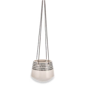 Nkuku Matamba Ceramic Hanging Planter - Black Droplets