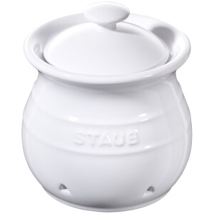Staub Ceramic Round Garlic Keeper - White