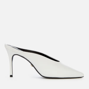 Dune Women's Daelyn Leather Heeled Mules - White