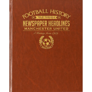 Manchester United Newspaper Book - Brown Leatherette