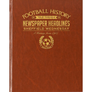 Sheffield Wednesday Newspaper Book - Brown Leatherette