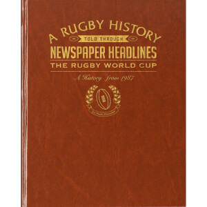 Rugby World Cup Newspaper Book - Brown Leatherette