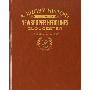 Gloucester Rugby Newspaper Book - Brown Leatherette