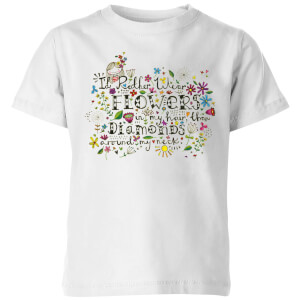A Little Cloth Rabbit I'd Rather Wear Flowers In My Hair Than Diamonds Around My Neck Kids' T-Shirt - White