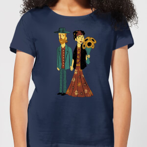 Love Is Art - Frida Kahlo and Van Gogh Women's T-Shirt - Navy