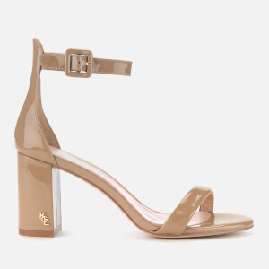 Kurt Geiger London Women's Langley Patent Block Heeled Sandals - Camel