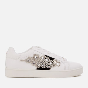 Carvela Women's Lustre3 Leather Low Top Trainers - White