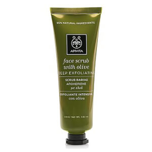 Скраб для глубокого очищения кожи лица с косточками оливы APIVITA Face Scrub for Deep Exfoliation — Olive 50 мл