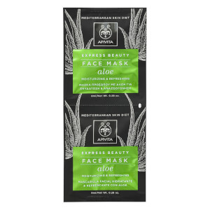 APIVITA Express Moisturizing Face Mask -kasvonaamio 2 x 8ml, Aloe